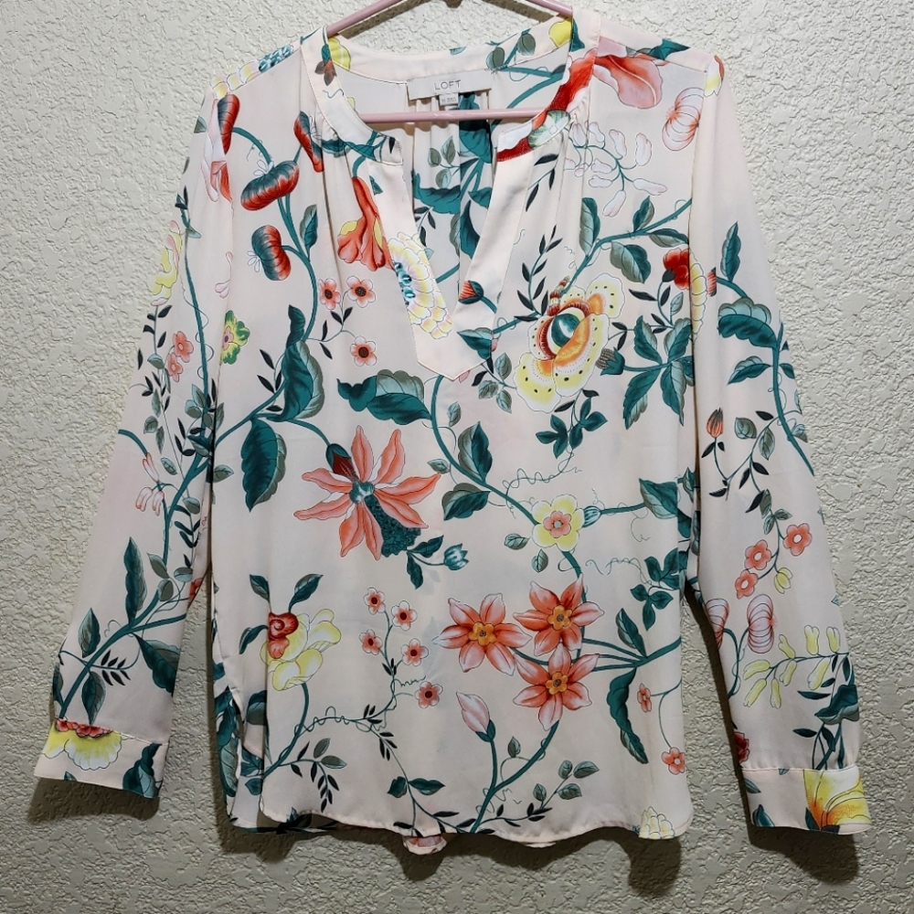 LOFT Floral Print Women's Top - Multicolor